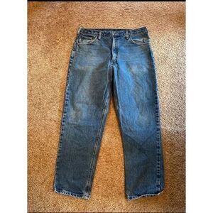 Carhartt Classic Straight Leg Denim Jeans Workwear Casual Medium Wash Size 38X30